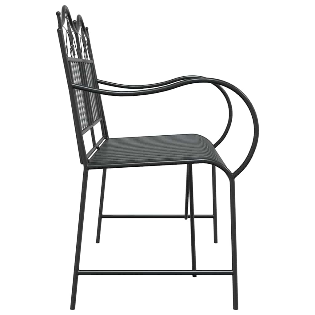Banco de jardim Preto 104 x 54 x 93cm Aço