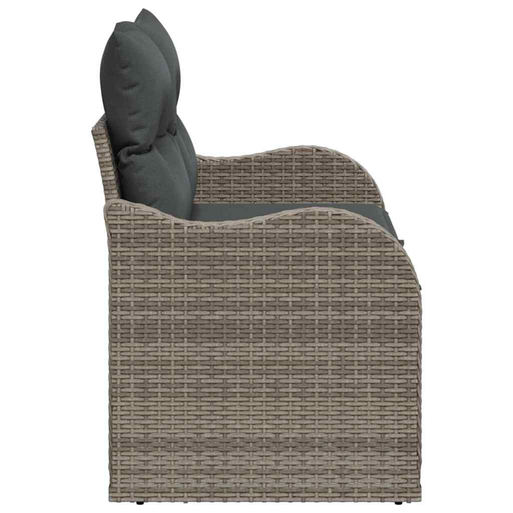 Sofá de jardim com almofada Cinzeto 121 x 62 x 69cm vime PE