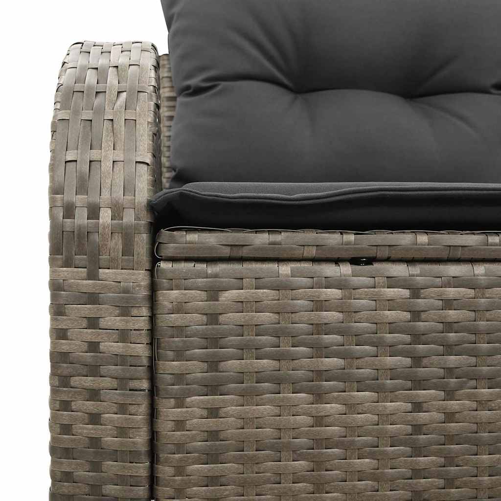 Sofá de jardim com almofada Cinzeto 124 x 62 x 69cm vime PE
