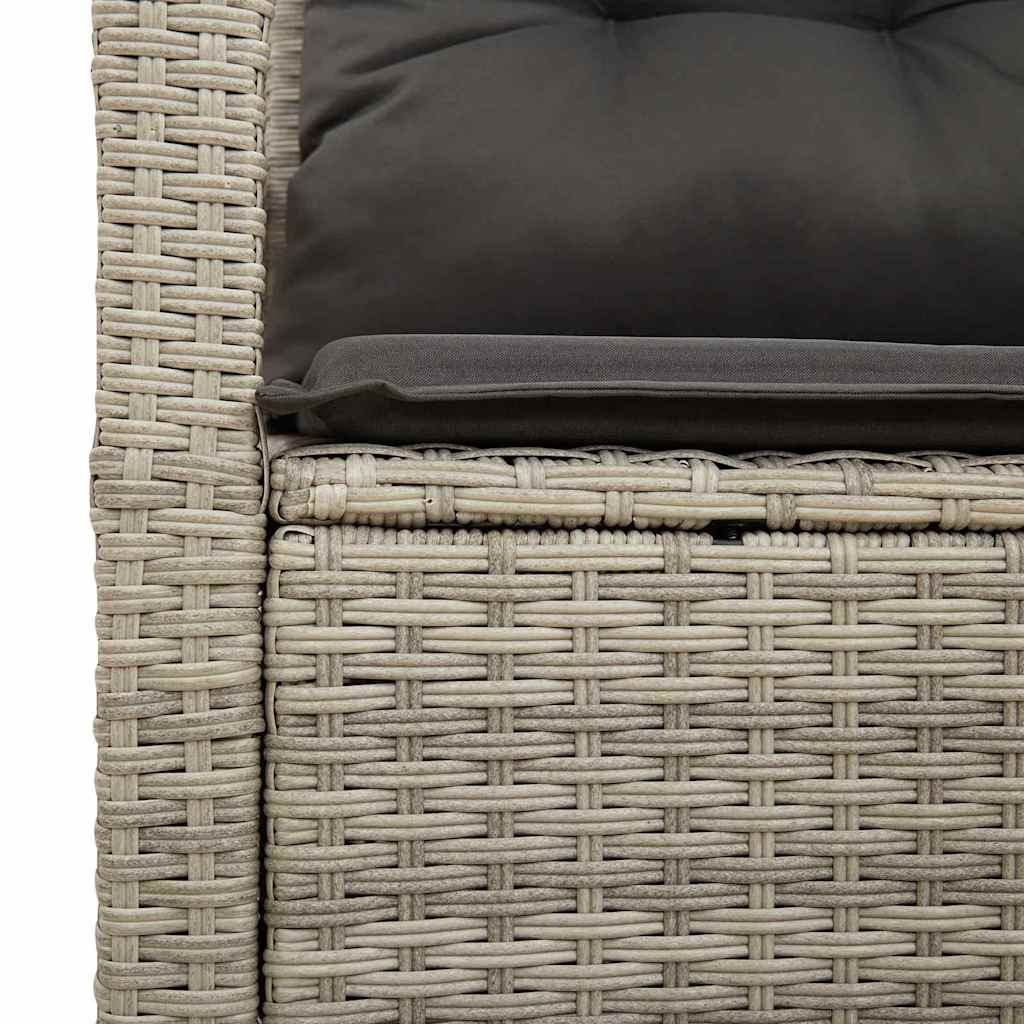Sofá de jardim com almofada Cinzeto 120 x 62 x 69cm vime PE