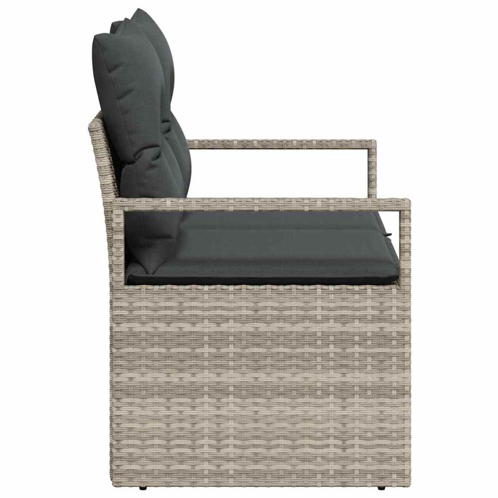 Sofá de jardim com almofada Cinzeto 120 x 62 x 69cm vime PE