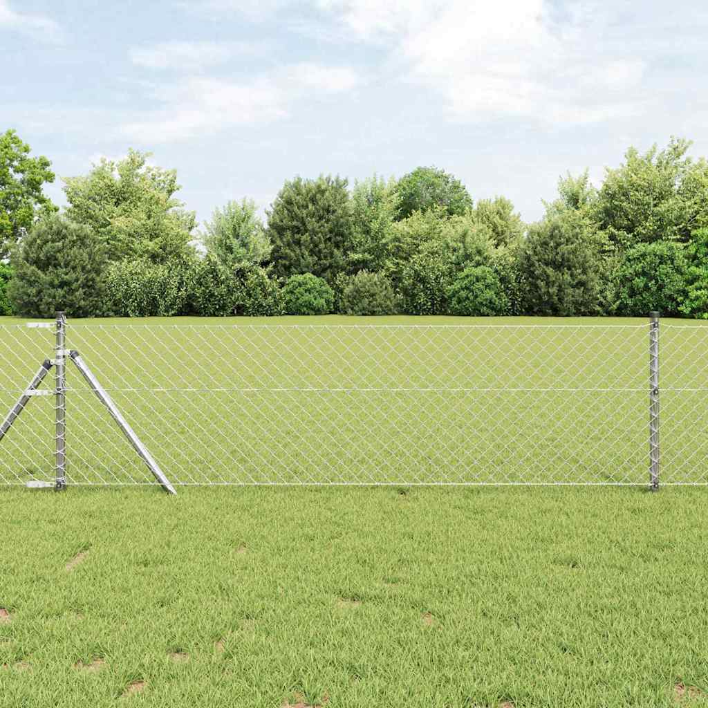 Cerca de Malha Prateado 10 x 0.6 m Aço galvanizado