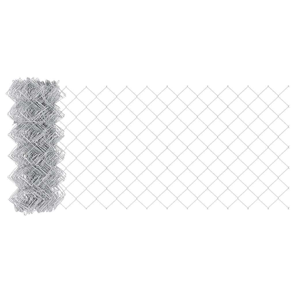 Cerca de Malha Prateado 10 x 0.6 m Aço galvanizado