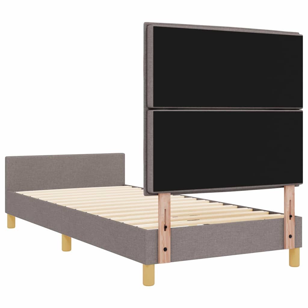 Estrutura da Cama Cinzento-acastanhado 100 x 200 cm tecido