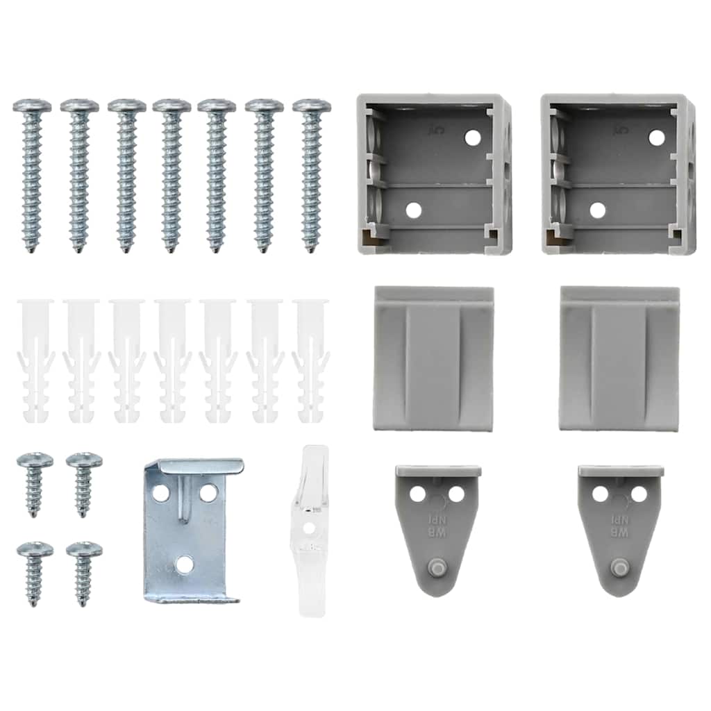 Persiana de Janela com cortinas Manual Prateado Alumínio