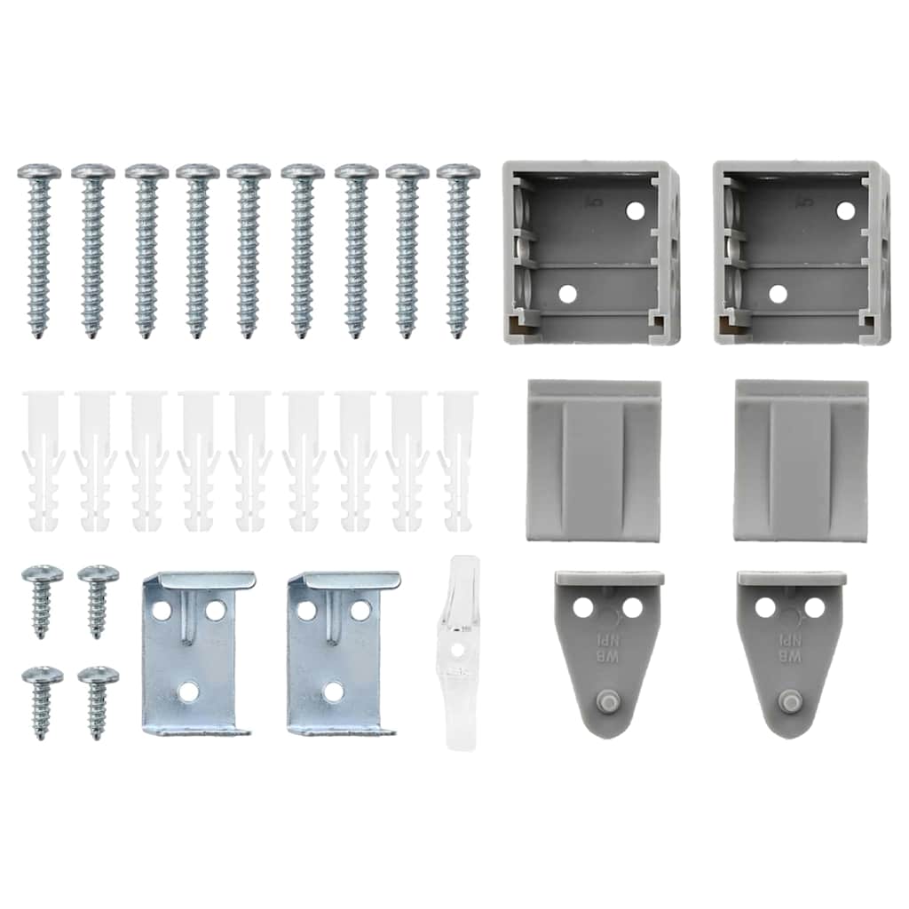 Persiana de Janela com cortinas Manual Prateado Alumínio