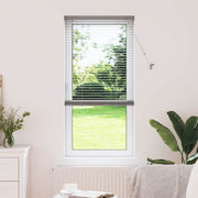 Persiana de Janela com cortinas Manual Prateado Alumínio