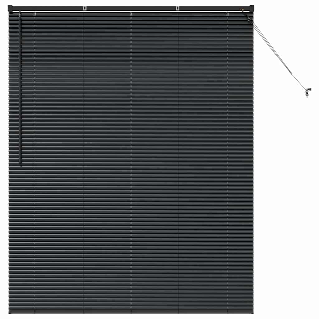 Persiana de Janela com cortinas Manual Preto Alumínio