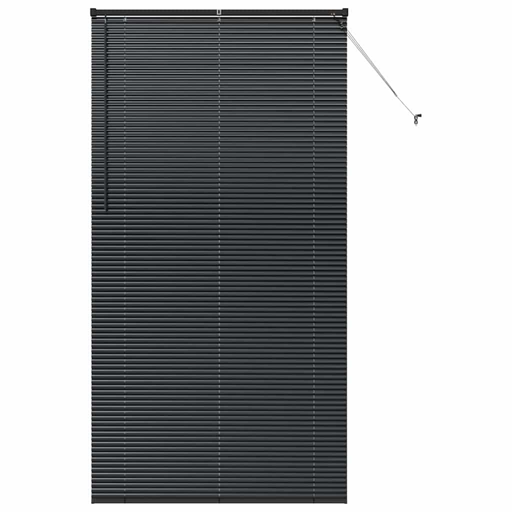 Persiana de Janela com cortinas Manual Preto Alumínio