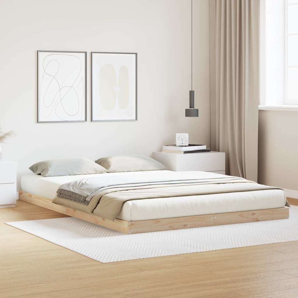 Estrutura de cama de chão Natural 200 x 220 cm