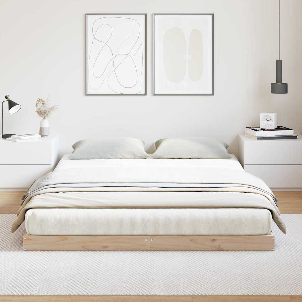 Estrutura de cama de chão Natural 200 x 220 cm