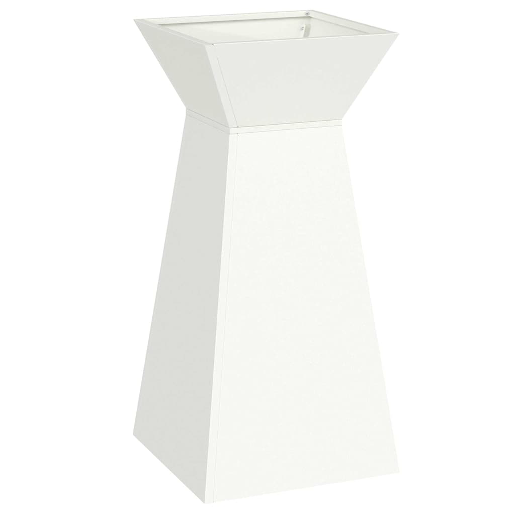 Vaso de Pilar 2 pcs Branco 35 x 35 x 73 cm Aço