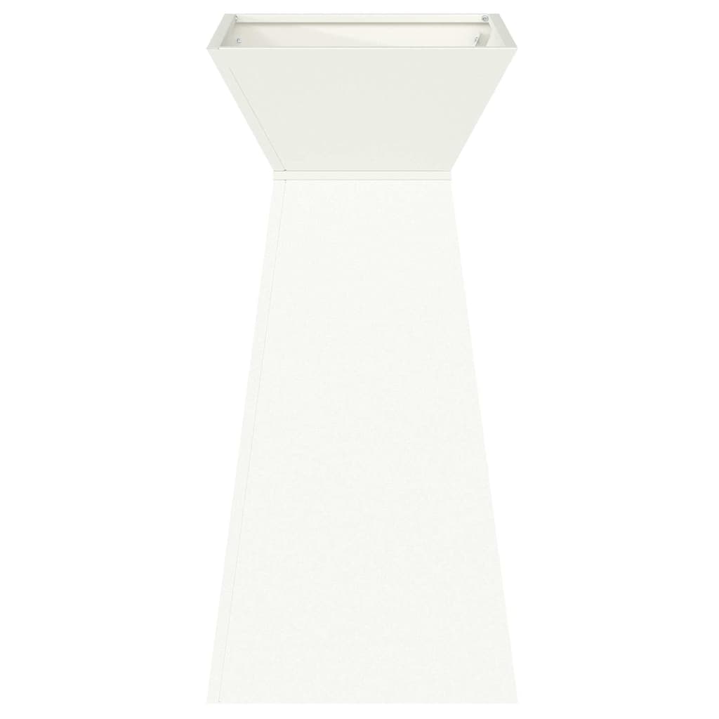 Vaso de Pilar 2 pcs Branco 35 x 35 x 73 cm Aço