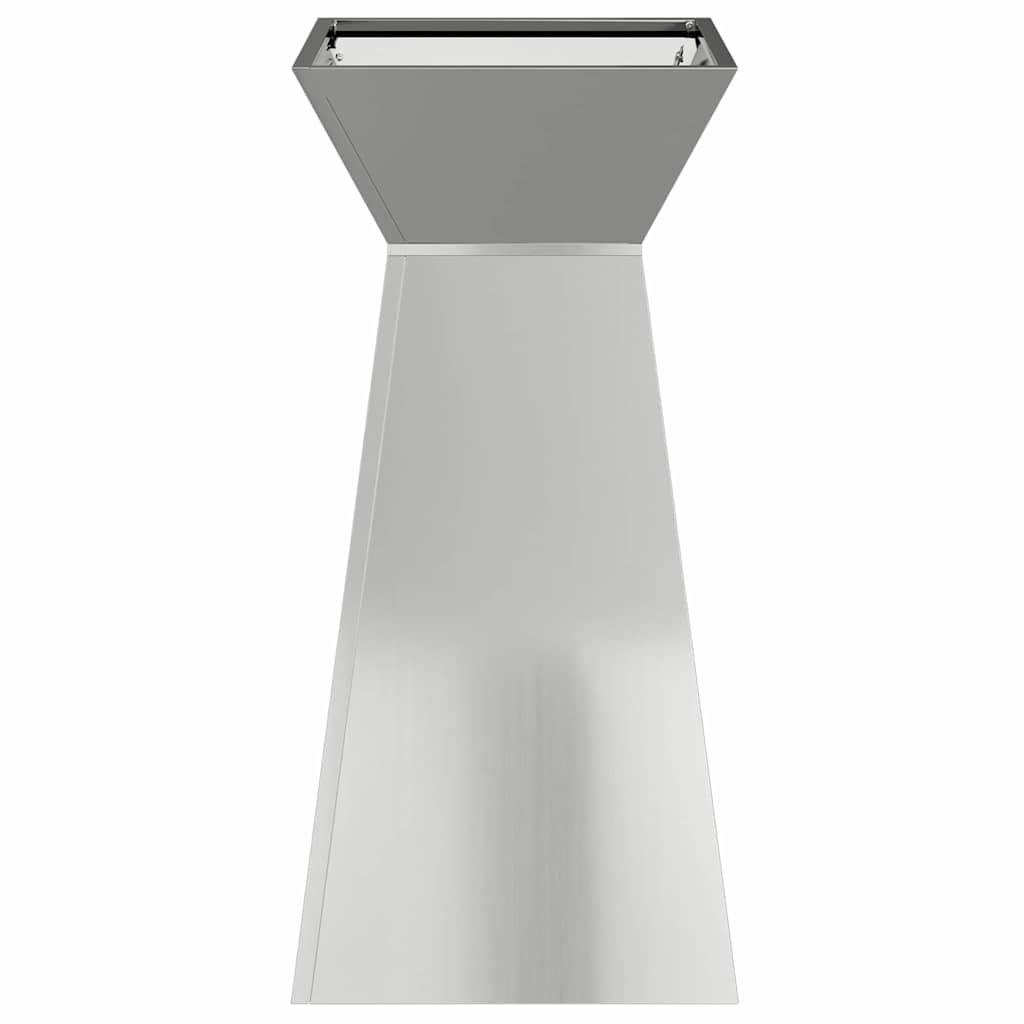 Vaso de Pilar 2 pcs Prateado 35 x 35 x 73 cm Aço