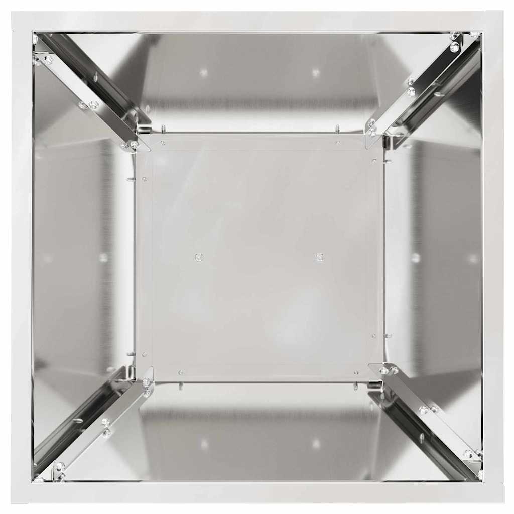 Vaso de Pilar 2 pcs Prateado 35 x 35 x 73 cm Aço