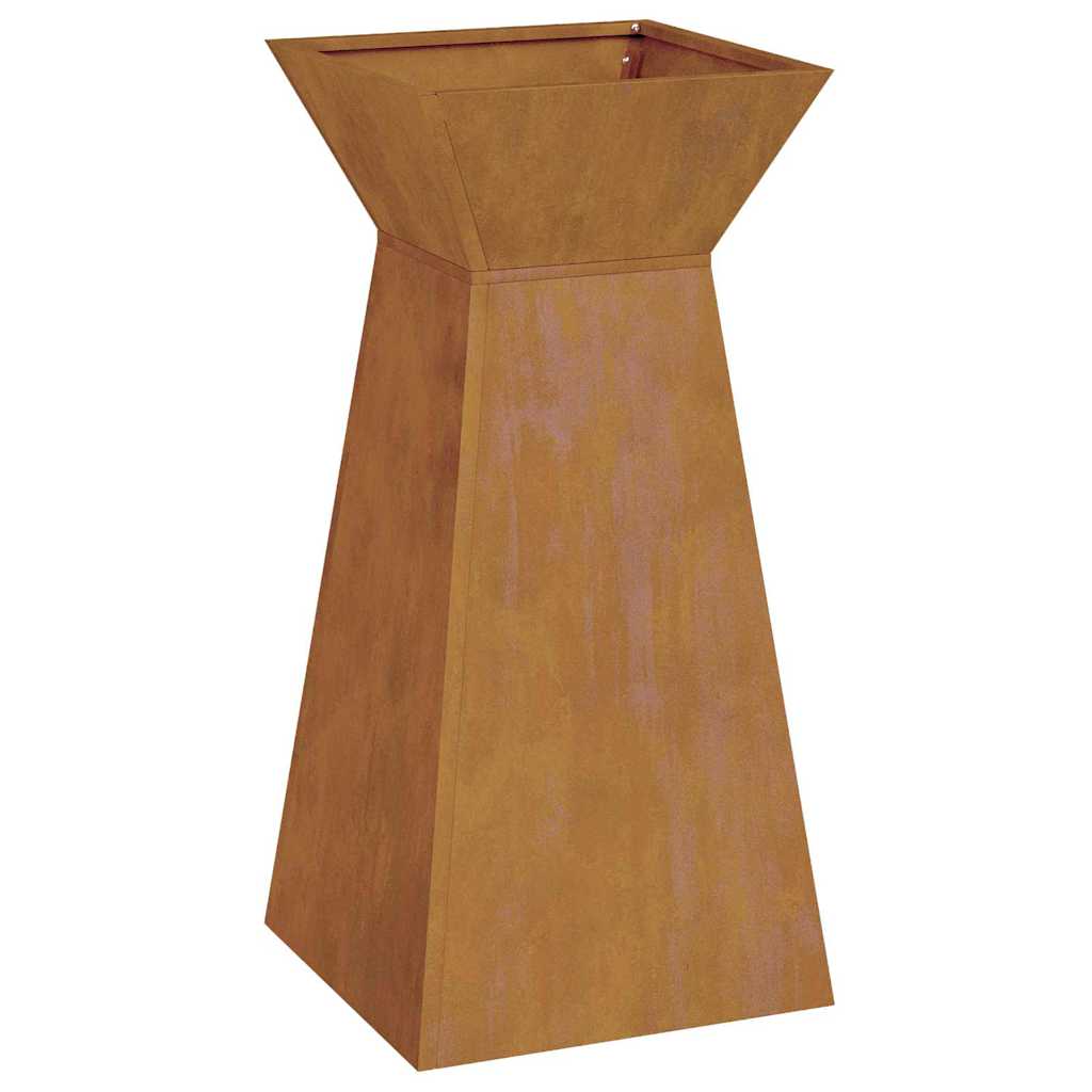 Vaso de Pilar 2 pcs Prateado 35 x 35 x 73 cm Aço