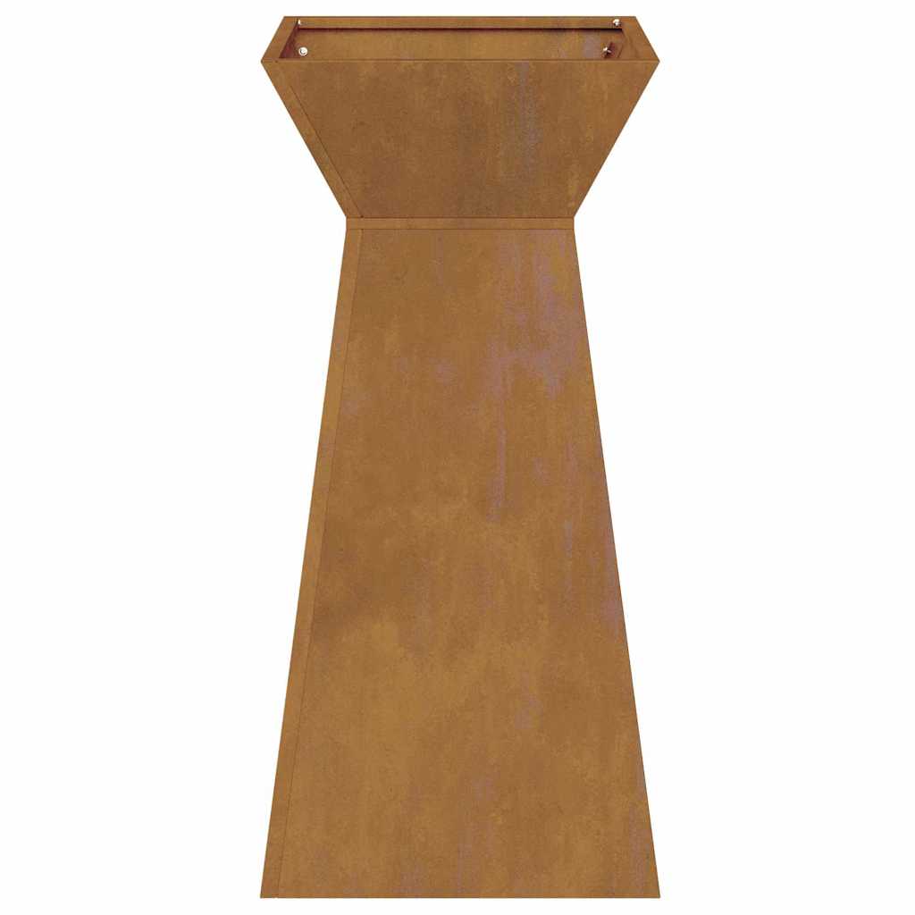 Vaso de Pilar 2 pcs Prateado 35 x 35 x 73 cm Aço