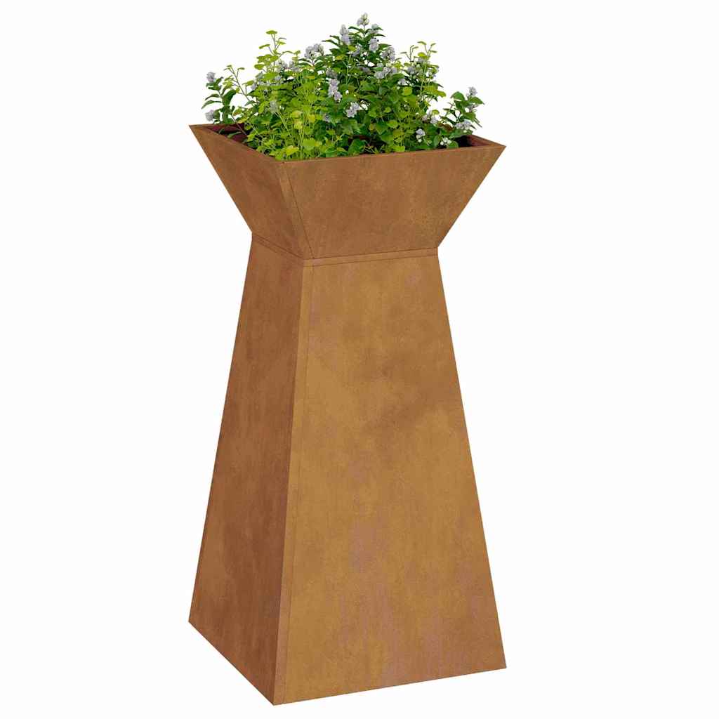 Vaso de Pilar 2 pcs Prateado 35 x 35 x 73 cm Aço