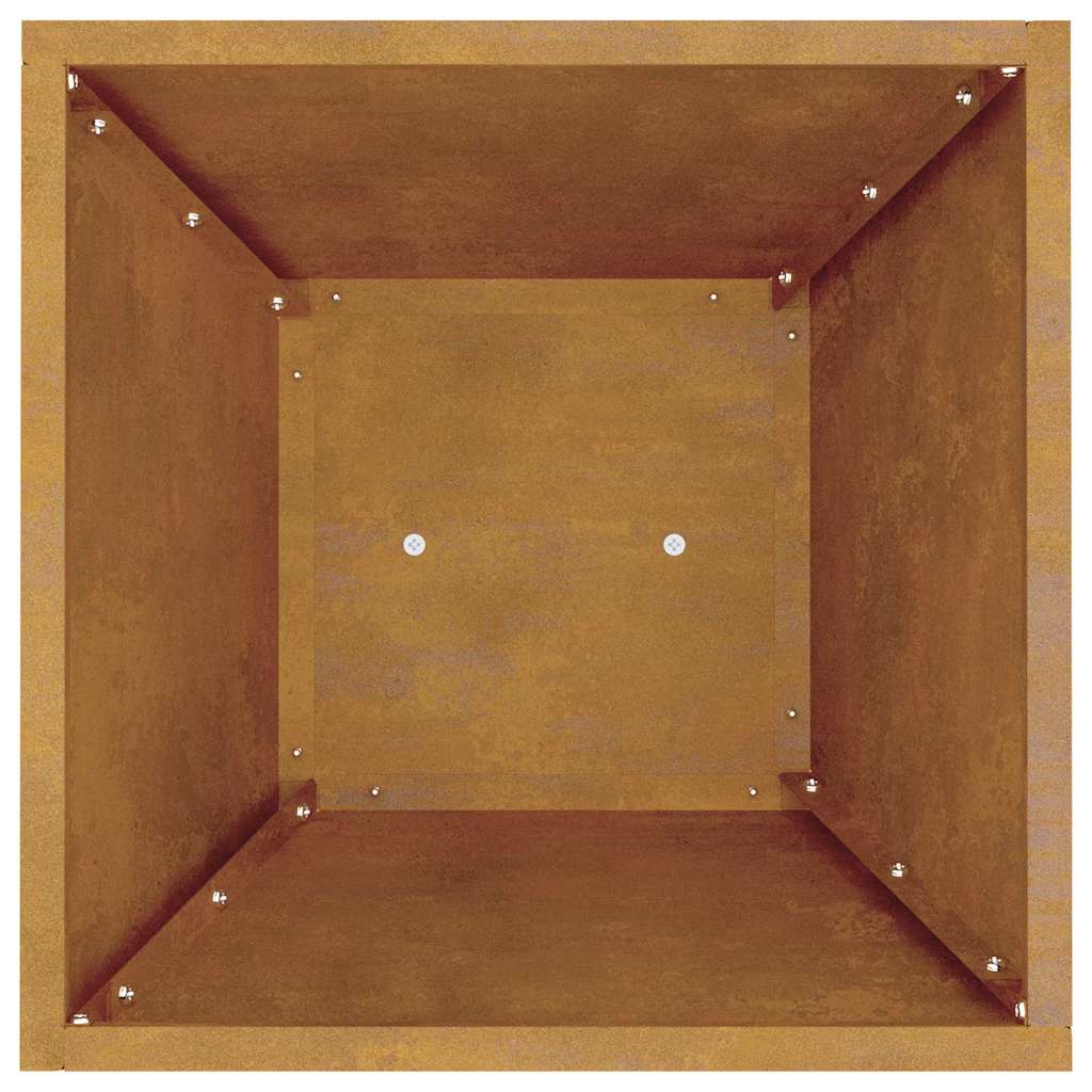 Vaso de Pilar 2 pcs Prateado 35 x 35 x 73 cm Aço