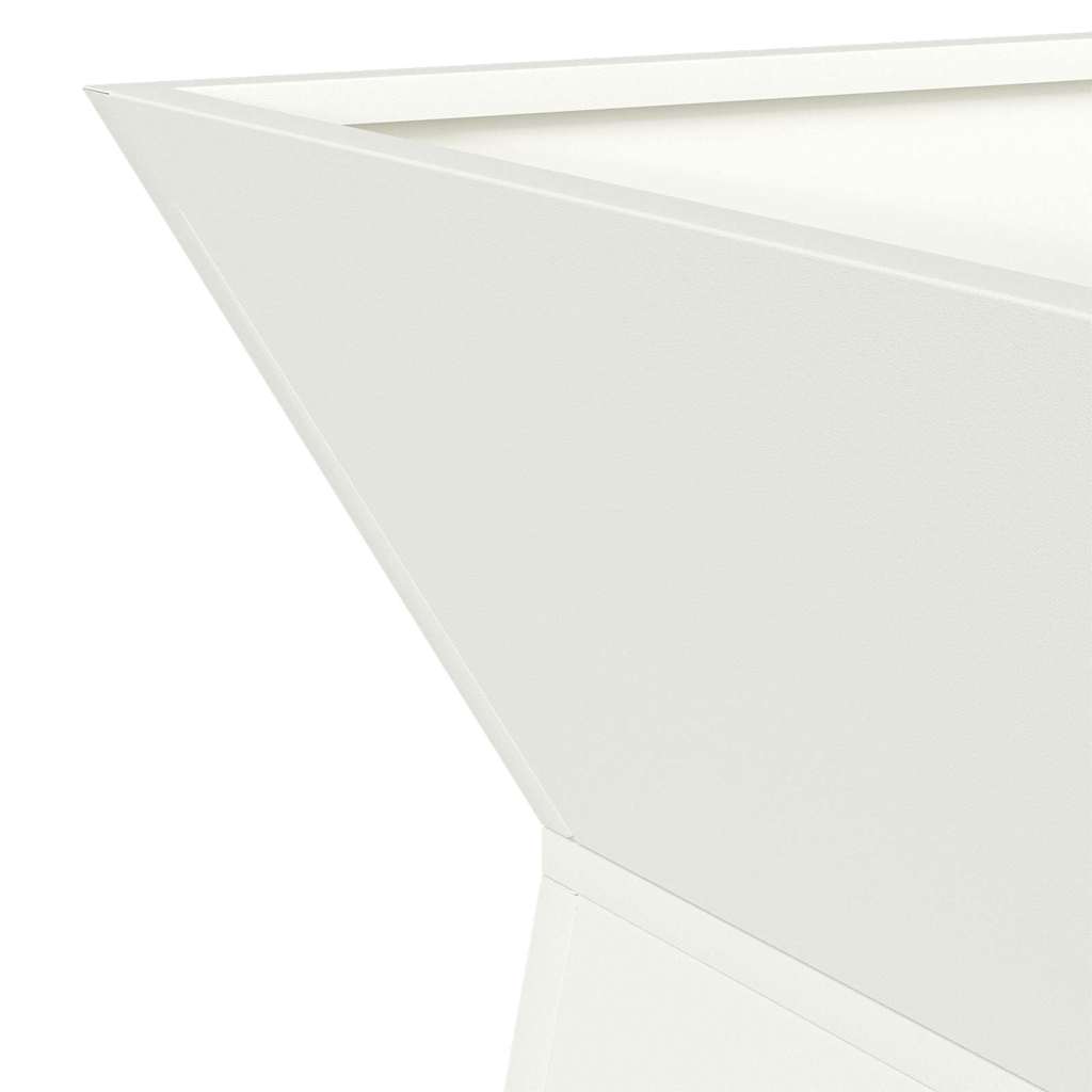 Vaso de Pilar Branco 40 x 40 x 100 cm Aço