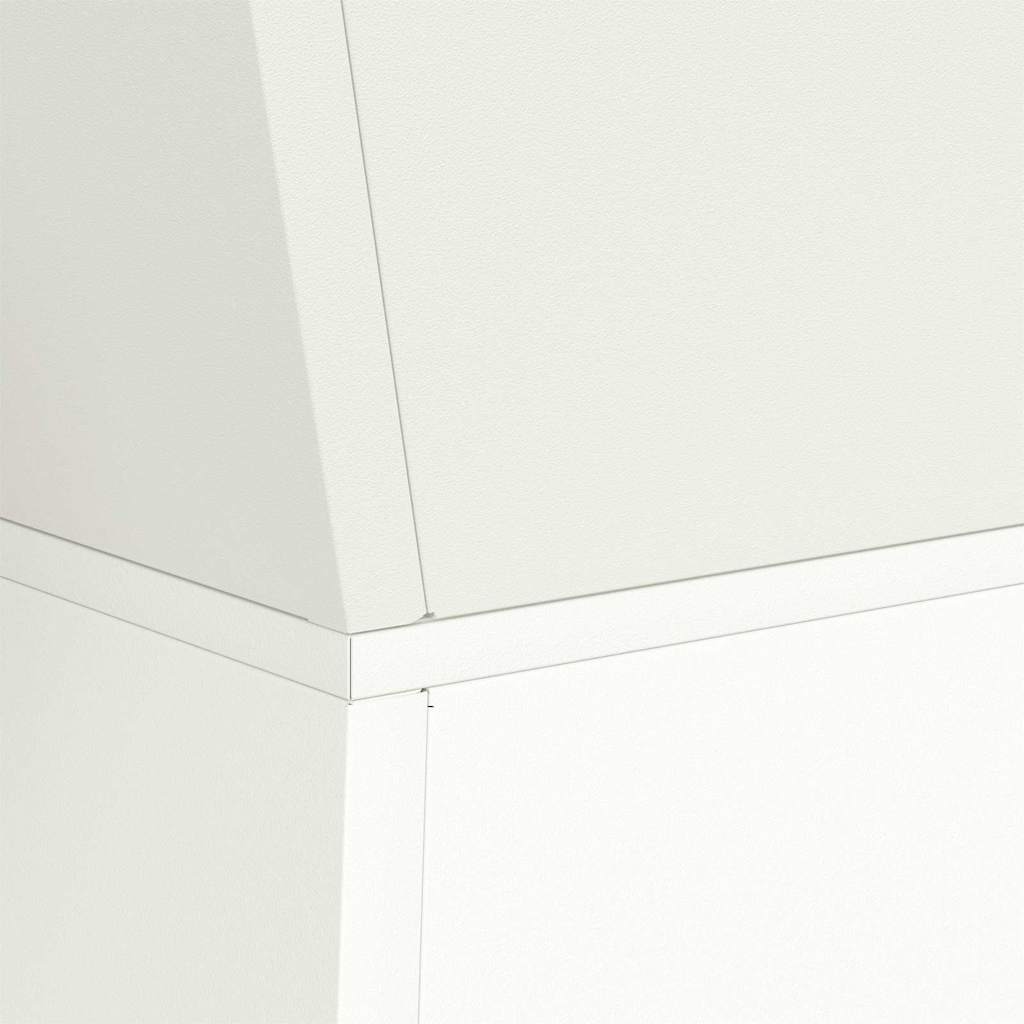 Vaso de Pilar Branco 40 x 40 x 100 cm Aço