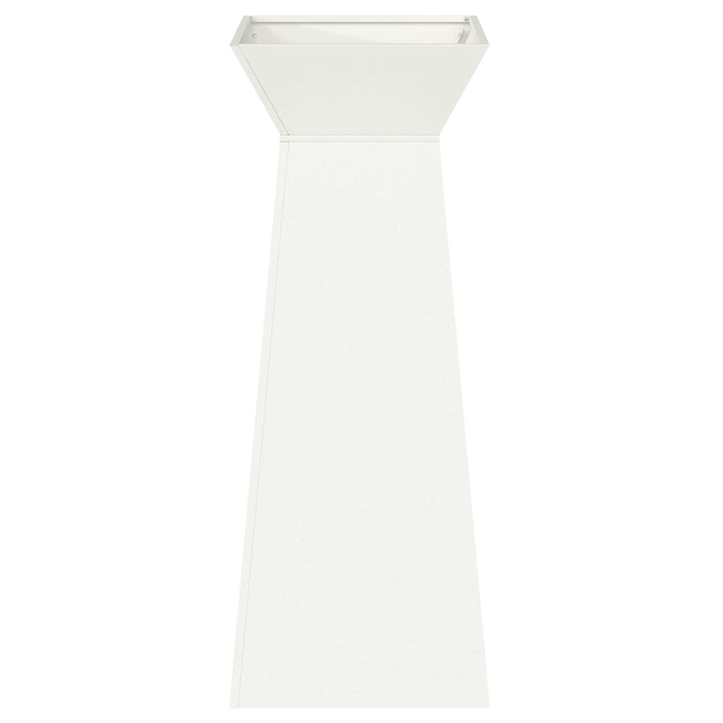 Vaso de Pilar Branco 40 x 40 x 100 cm Aço