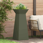 Vaso de Pilar Verde-azeitona 40 x 40 x 100 cm Aço