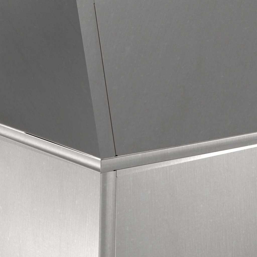 Vaso de Pilar 2 pcs Prateado 40 x 40 x 100 cm Aço