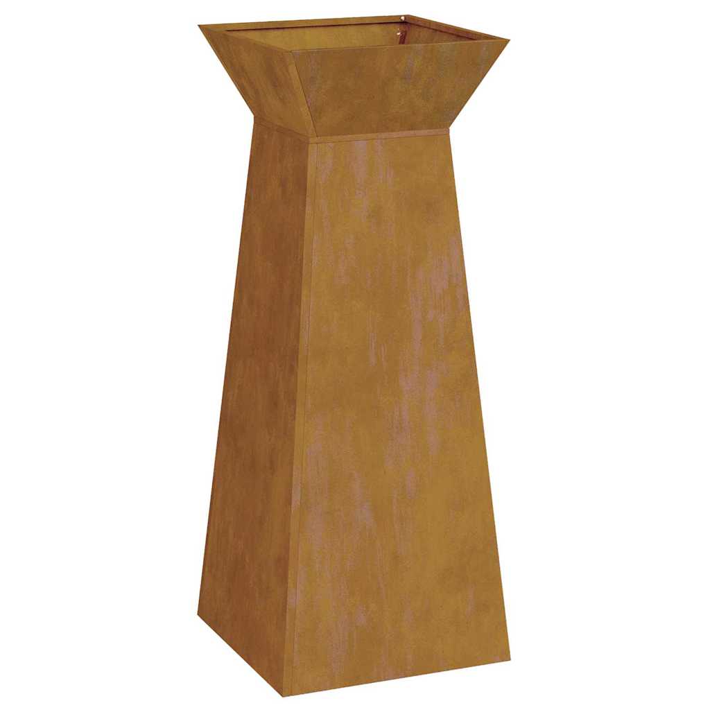 Vaso de Pilar Prateado 40 x 40 x 100 cm Aço