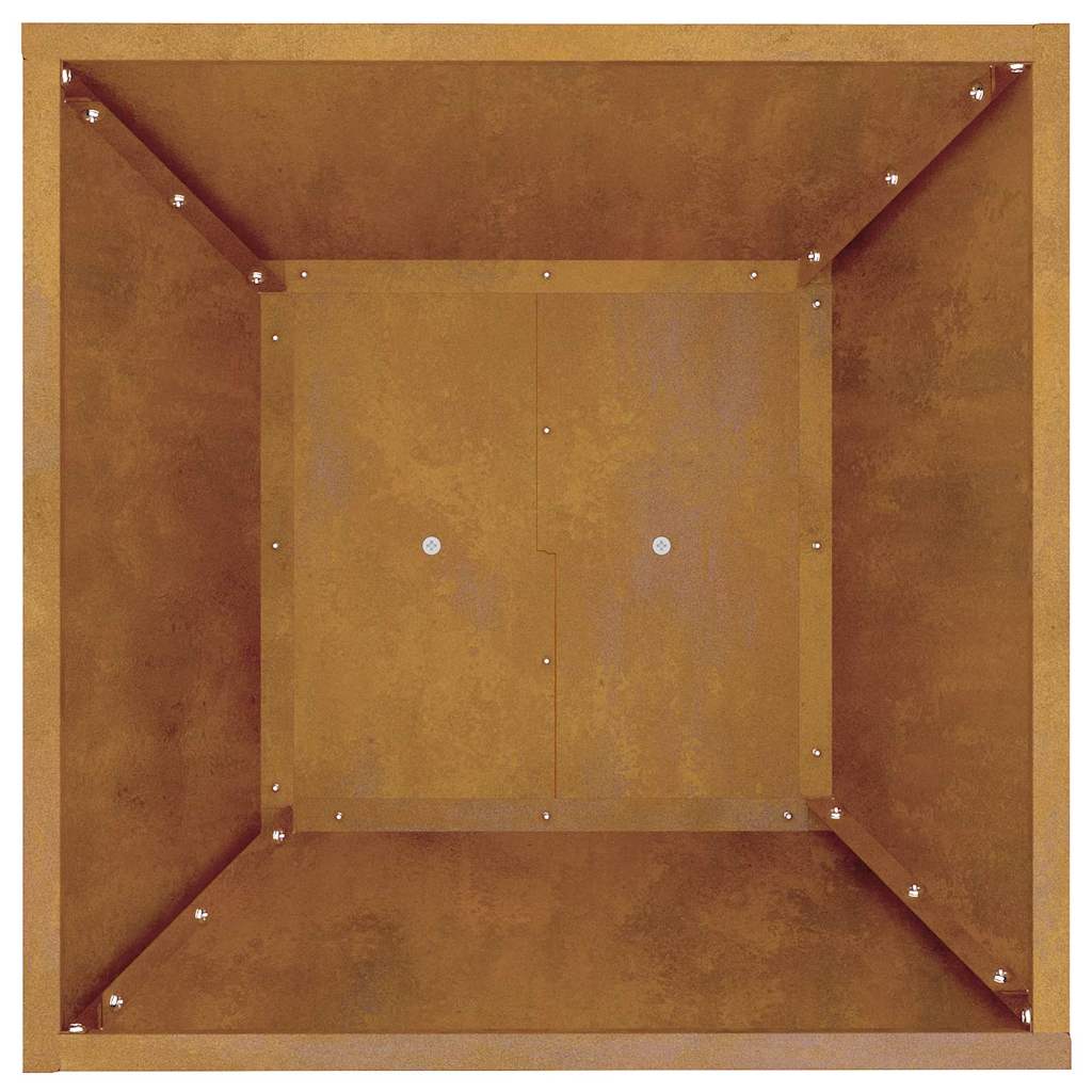 Vaso de Pilar Prateado 40 x 40 x 100 cm Aço