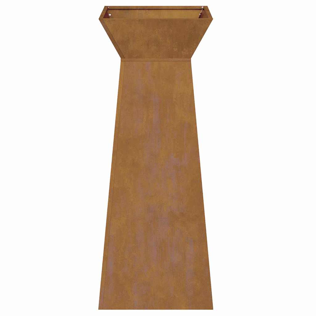 Vaso de Pilar 2 pcs Prateado 40 x 40 x 100 cm Aço