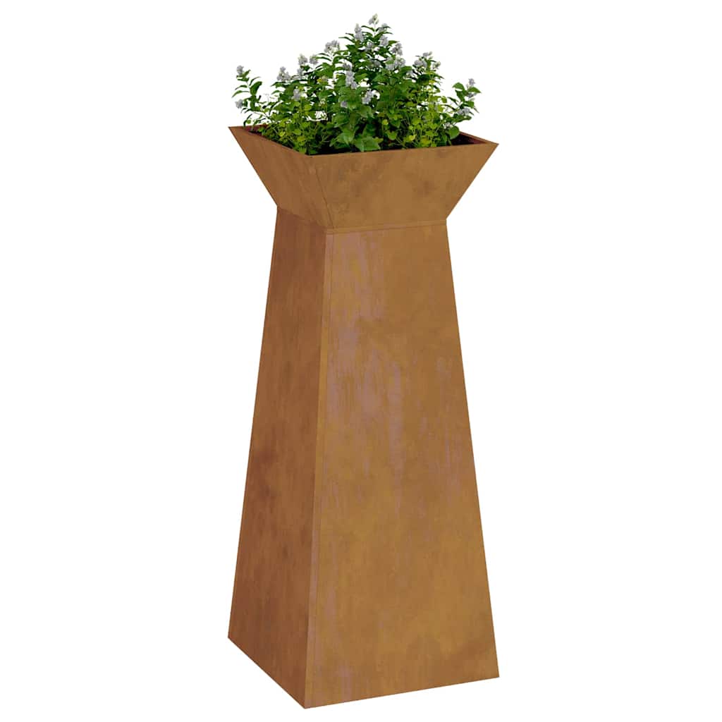Vaso de Pilar 2 pcs Prateado 40 x 40 x 100 cm Aço