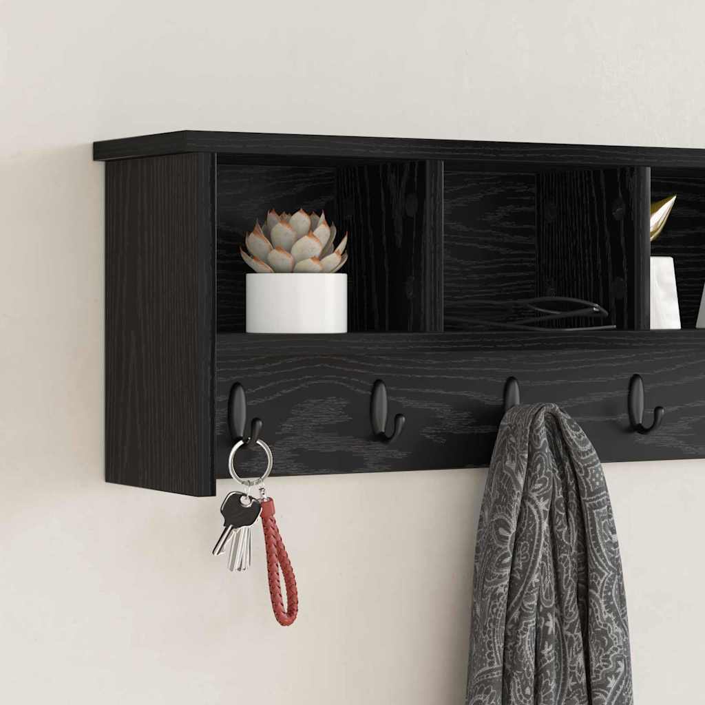 Cabideiro de Parede Carvalho preto 100 x 16 x 26 cm