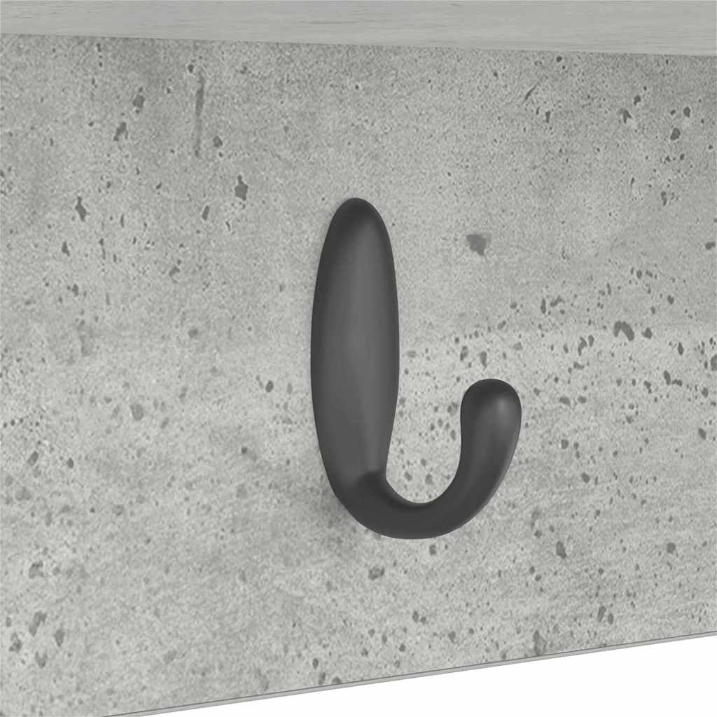 Cabideiro de Parede Cinzento cimento 100 x 16 x 26 cm
