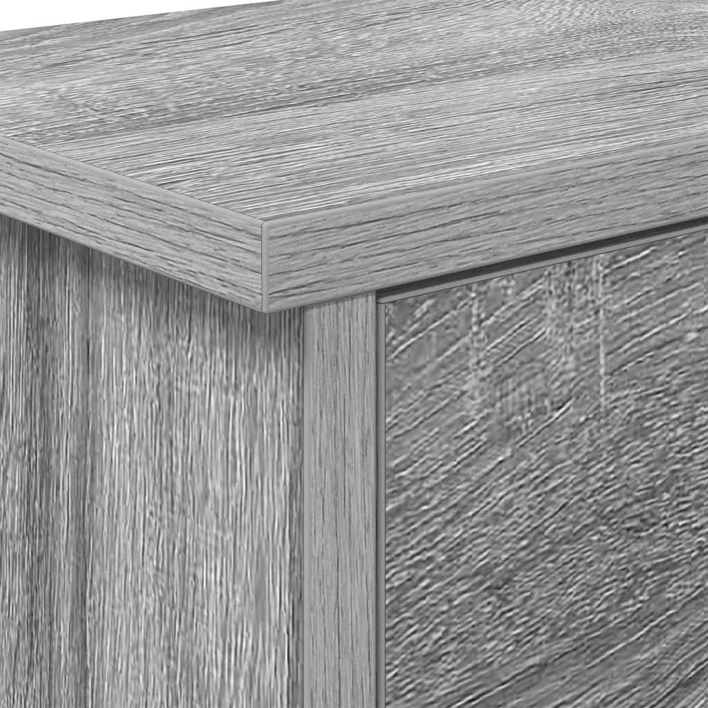 Cabideiro de Parede com porta Sonoma cinzento 50 x 20 x 30 cm
