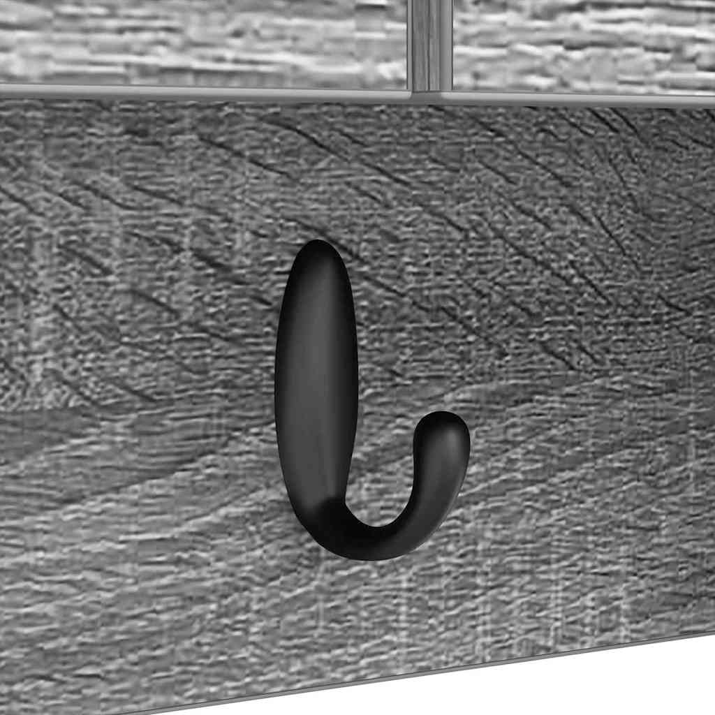 Cabideiro de Parede com porta Sonoma cinzento 50 x 20 x 30 cm