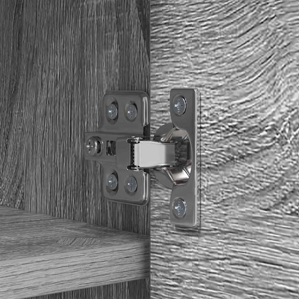 Cabideiro de Parede com porta Sonoma cinzento 50 x 20 x 30 cm