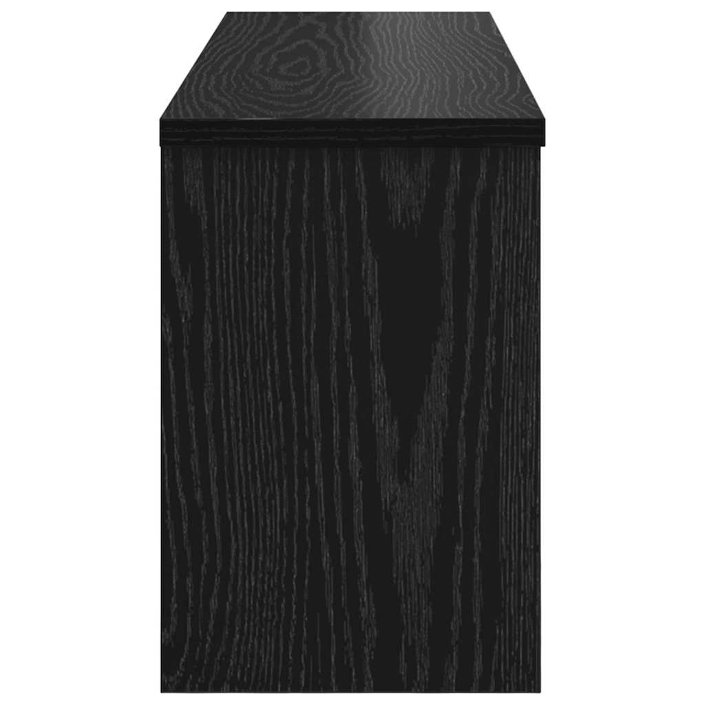 Cabideiro de Parede com porta Carvalho preto 80 x 20 x 30 cm