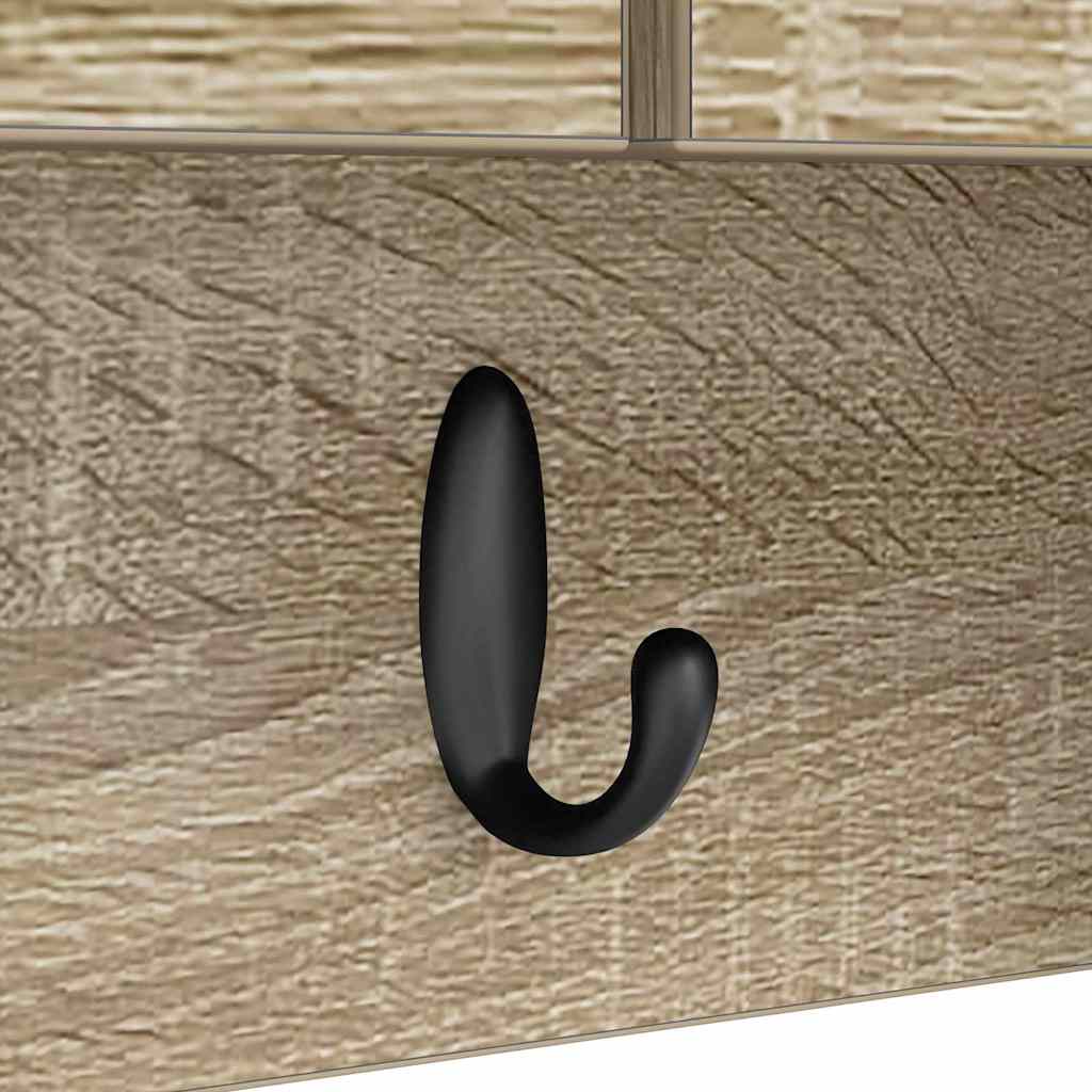 Cabideiro de Parede com porta Carvalho sonoma 80 x 20 x 30 cm