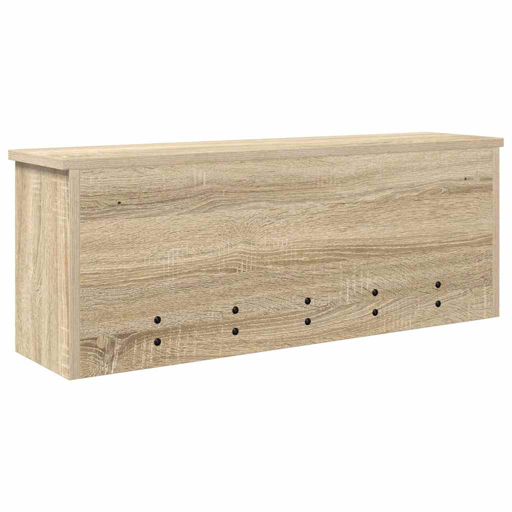 Cabideiro de Parede com porta Carvalho sonoma 80 x 20 x 30 cm