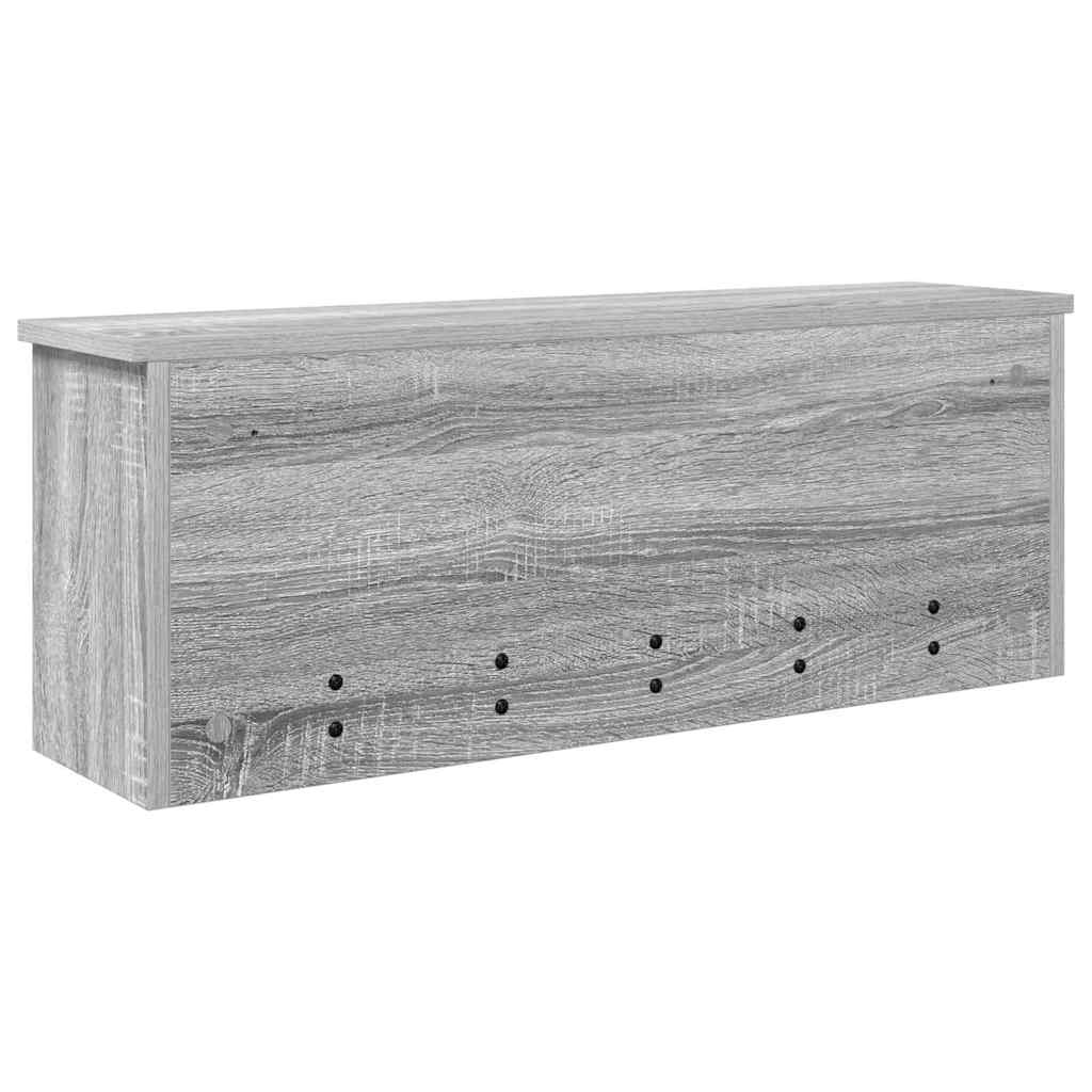 Cabideiro de Parede com porta Sonoma cinzento 80 x 20 x 30 cm