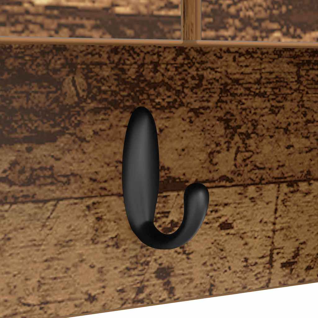 Cabideiro de Parede com porta Madeira antiga 80 x 20 x 30 cm