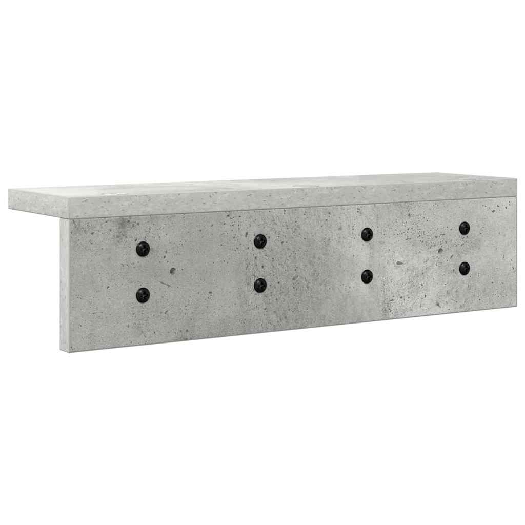Cabideiro de Parede Cinzento cimento 40 x 10.5 x 10.5 cm