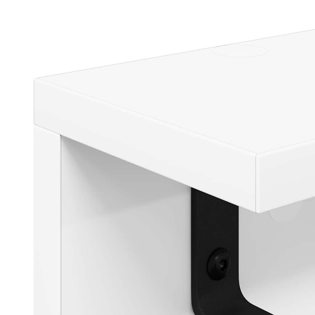 Cabideiro de Parede com prateleira Branco 60 x 10.5 x 10.5 cm