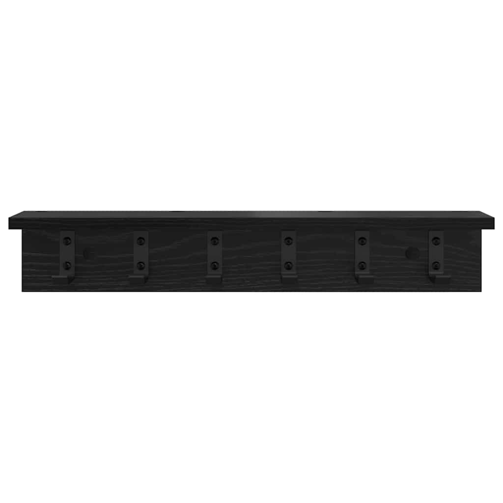 Cabideiro de Parede Carvalho preto 60 x 10.5 x 10.5 cm