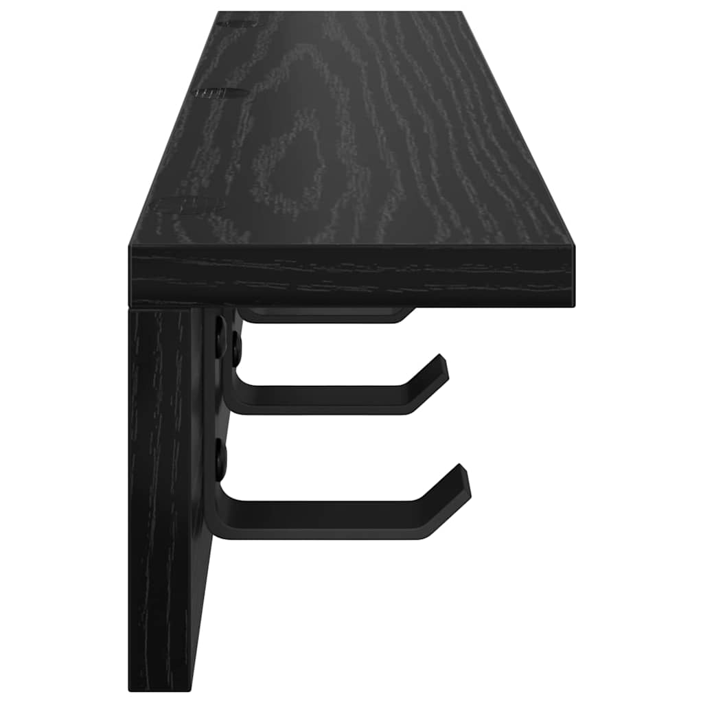 Cabideiro de Parede Carvalho preto 60 x 10.5 x 10.5 cm