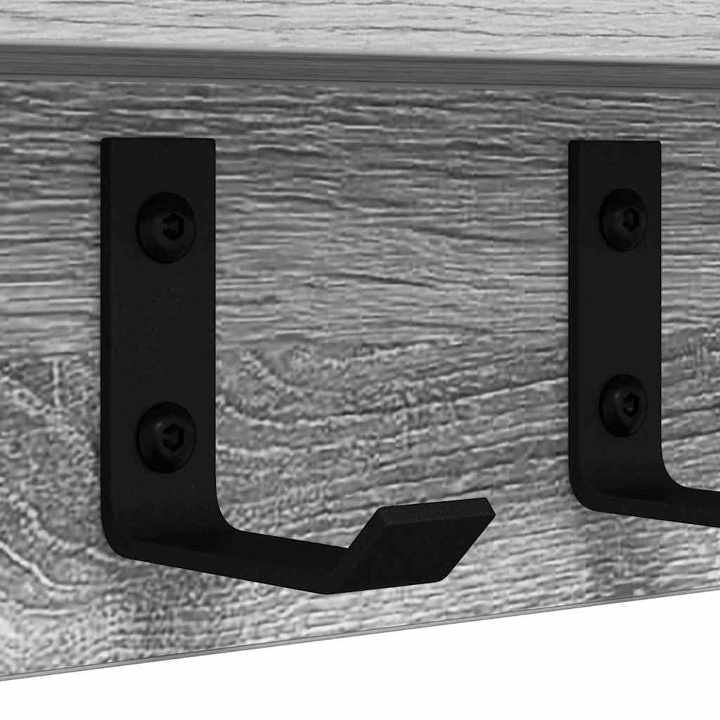 Cabideiro de Parede Sonoma cinzento 60 x 10.5 x 10.5 cm