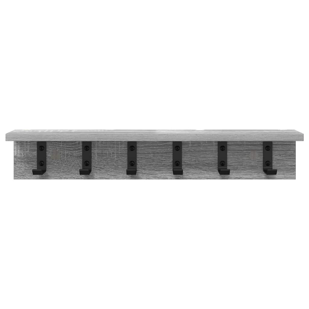 Cabideiro de Parede Sonoma cinzento 60 x 10.5 x 10.5 cm