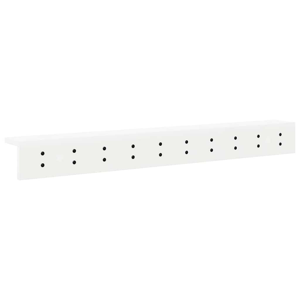Cabideiro de Parede com prateleira Branco 100 x 10.5 x 10.5 cm