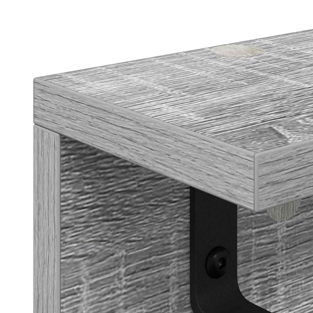 Cabideiro de Parede Sonoma cinzento 100 x 10.5 x 10.5 cm
